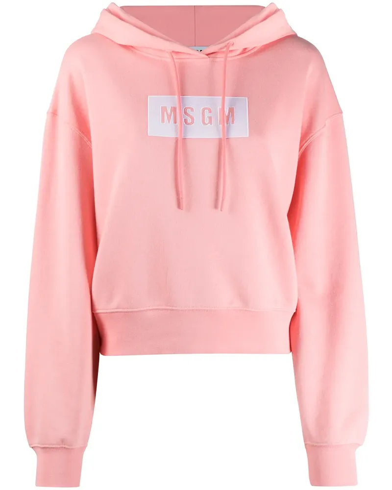 MSGM Kapuzenpullover mit Logo-Print - Rosa Rosa