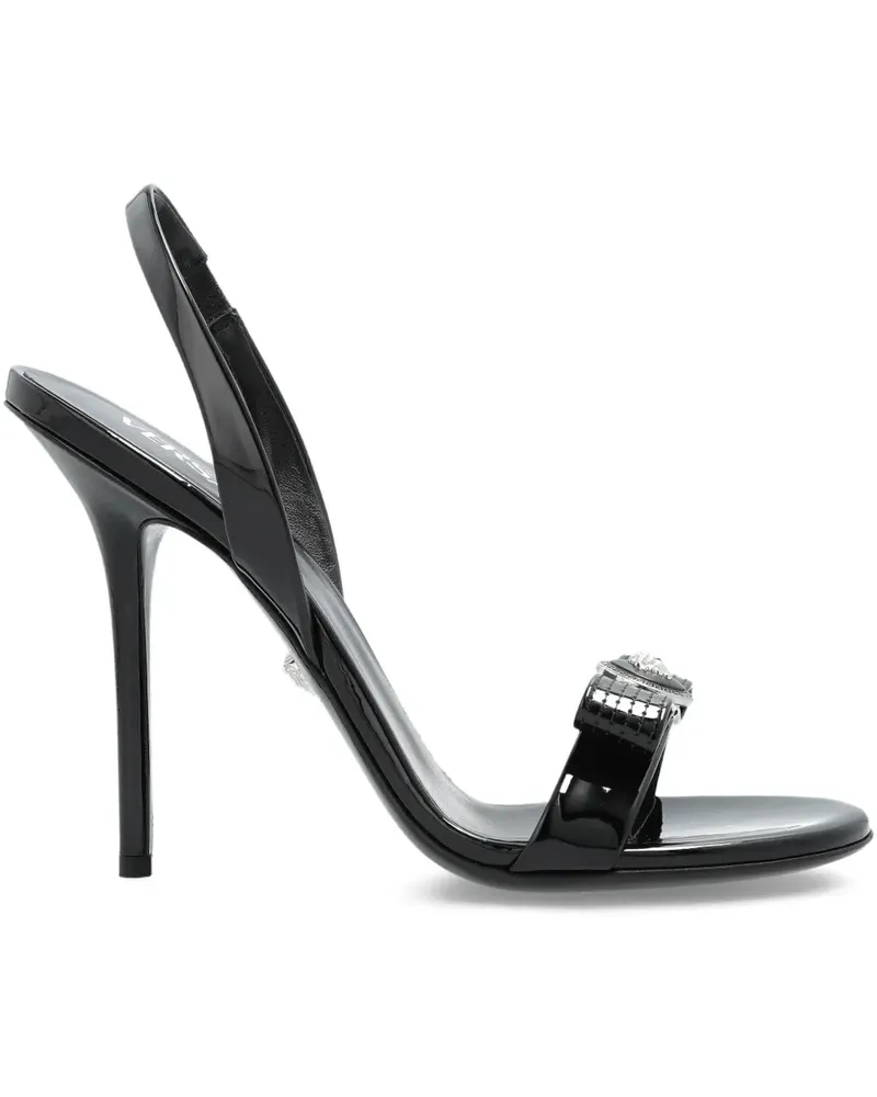 Versace Sandalen mit Medusa-Schleife - Schwarz Schwarz