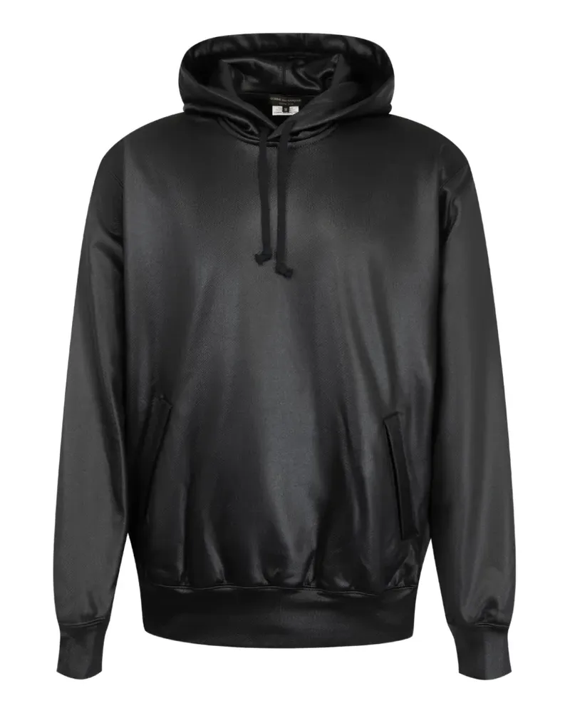 Comme des Garçons drawstring-hoodie satin-finish hoodie - Schwarz Schwarz