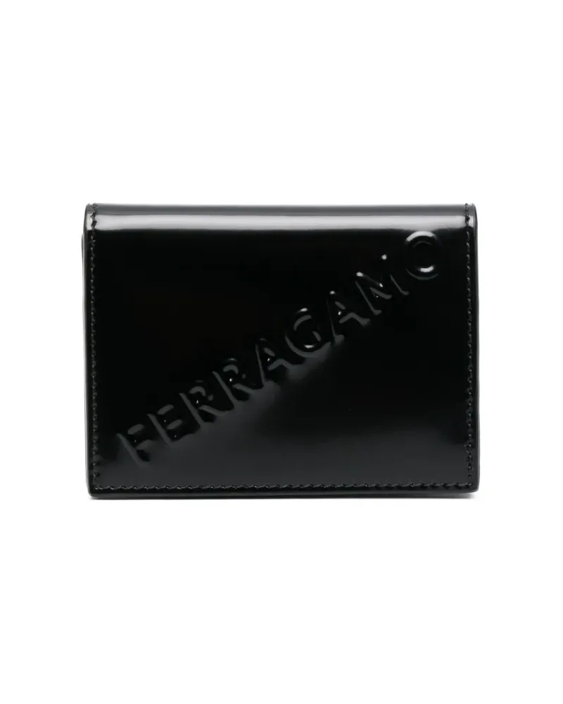 Ferragamo Kartenetui mit Logo-Prägung - Schwarz Schwarz