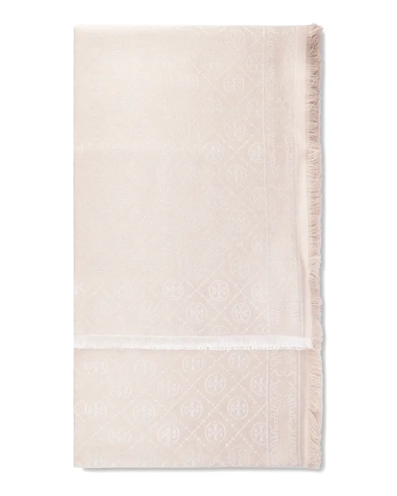 Tory Burch Logo-Schal mit Fransensaum - Rosa Rosa