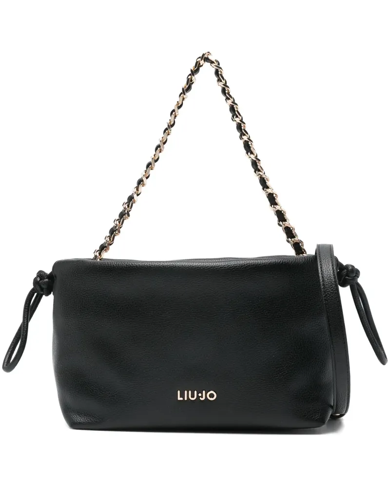 Liu Jo Kordelzug-Schultertasche mit Kettenriemen - Schwarz Schwarz