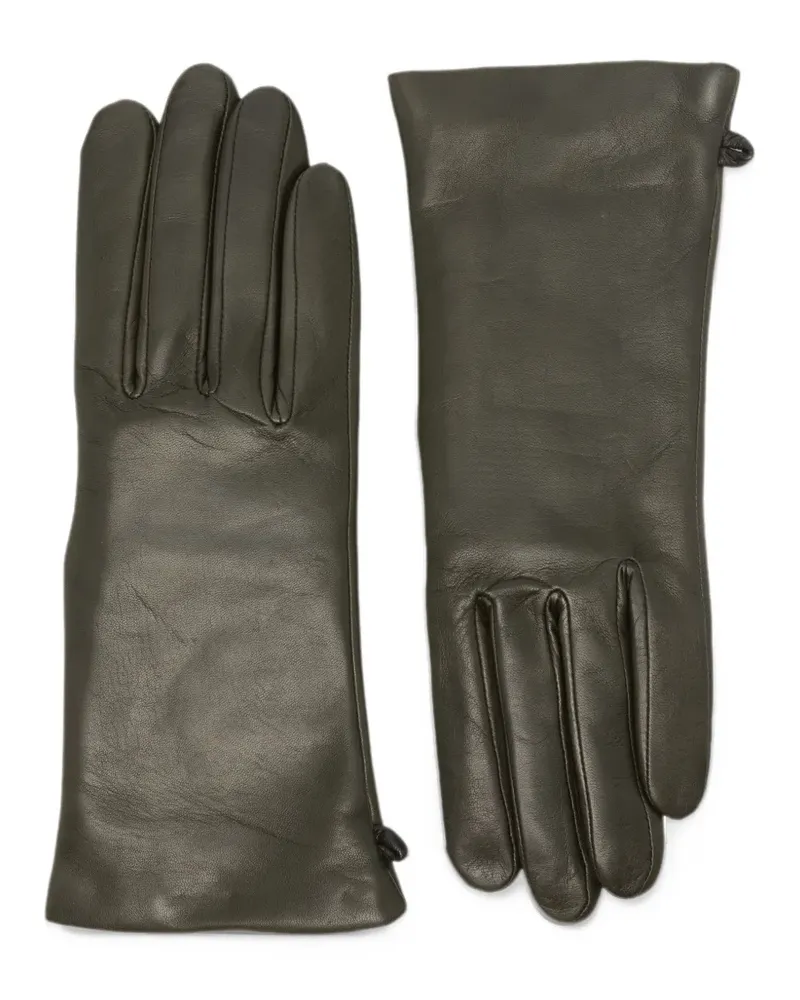 Agnelle Inès leather gloves - Grün Grün
