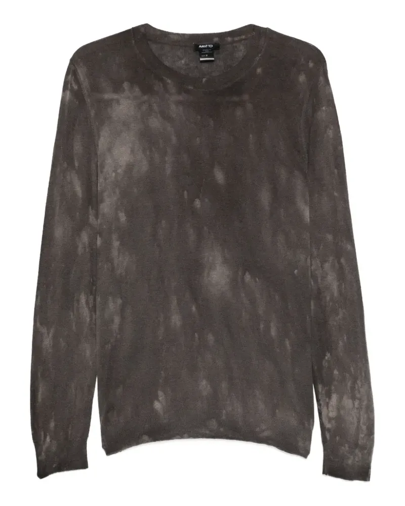 Avant Toi Sweatshirt mit Batik-Print - Grau Grau