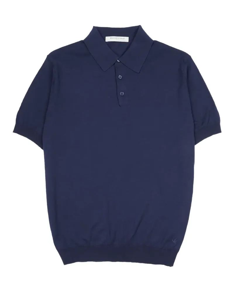 Brooksfield Poloshirt mit Knopfleiste - Blau Blau