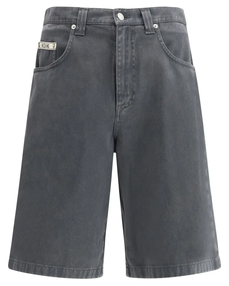 Moschino Knielange Jeans-Shorts - Blau Blau