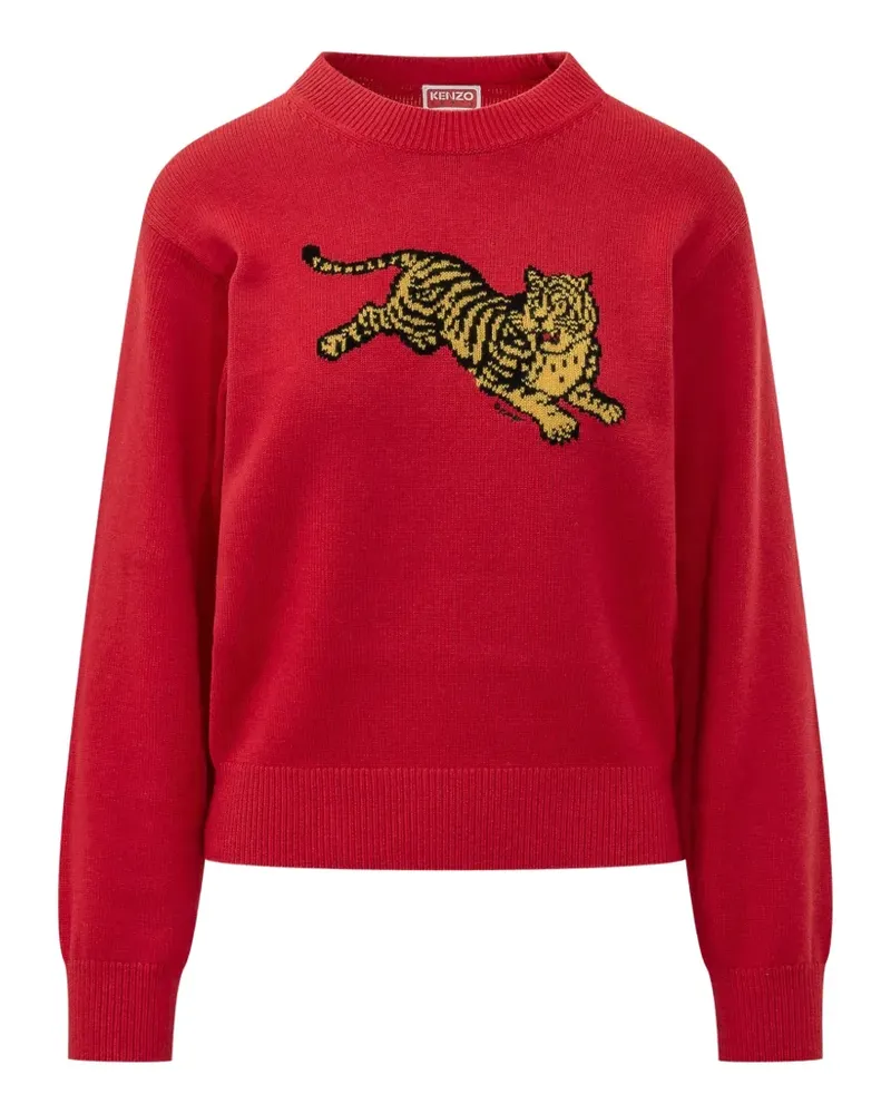Kenzo Jumping Tiger Pullover - Rot Rot