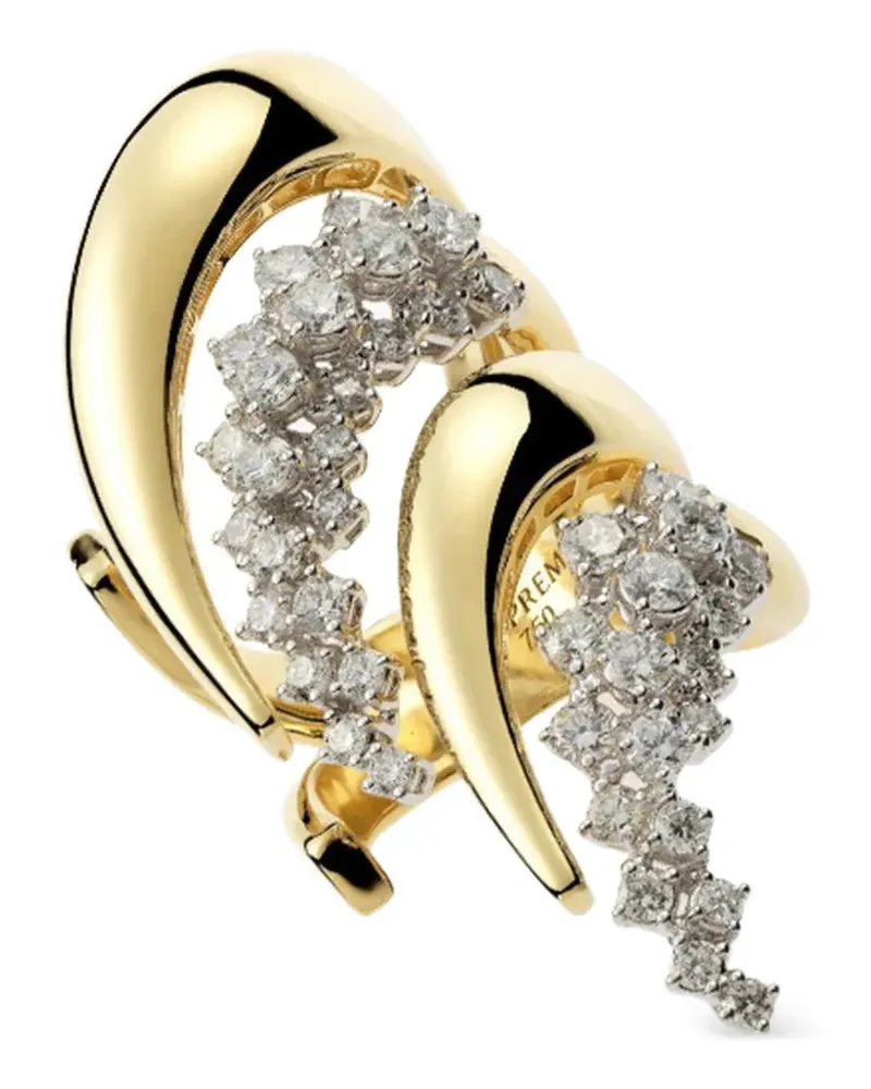 YEPREM Stapelbarer Strada Ring mit Diamant - Gold Gold