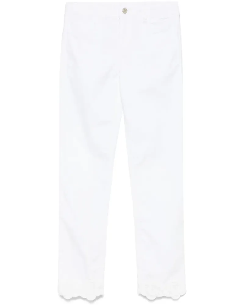 Liu Jo Jeans mit Blumenstickerei - Weiß Weiß