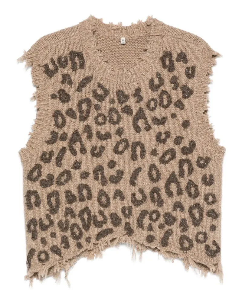 R13 leopard-pattern top - Braun Braun