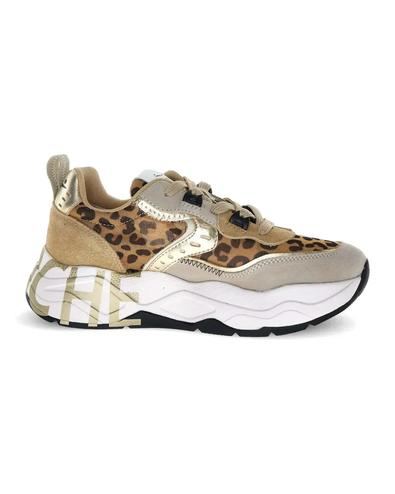 Voile Blanche Club105 leopard-print sneakers - Nude Nude