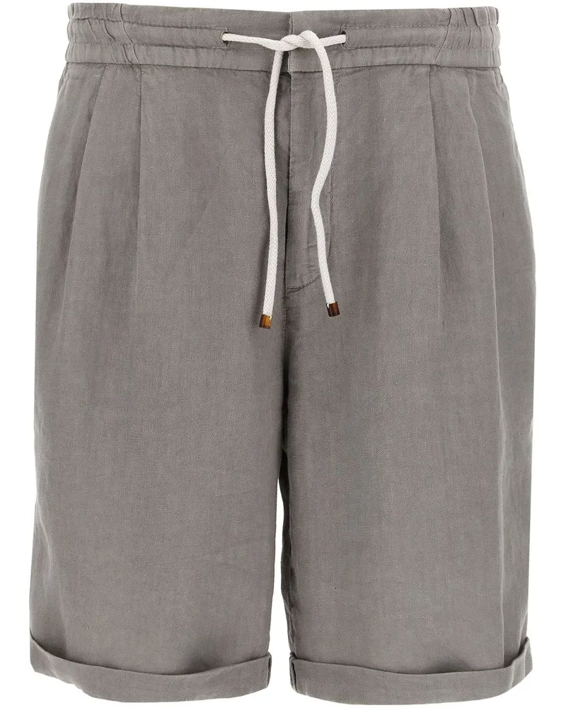 Brunello Cucinelli Shorts aus Leinen - Grau Grau