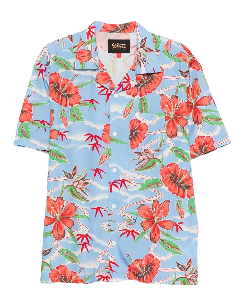 Deus Ex Machina Broadus floral short-sleeve shirt - Blau Blau