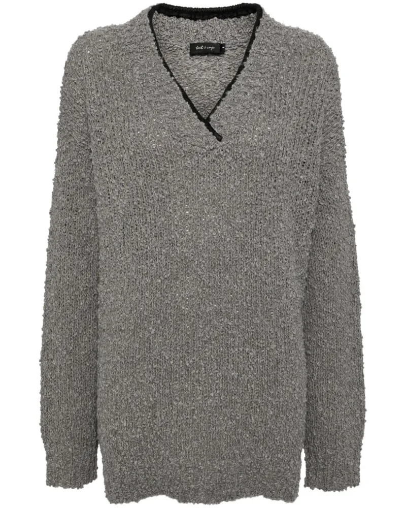 Tout a Coup Pullover mit V-Ausschnitt - Grau Grau