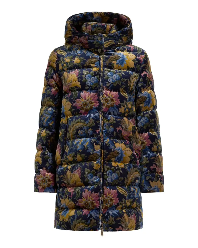 Etro Daunenjacke aus Baumwollsamt - Blau Blau