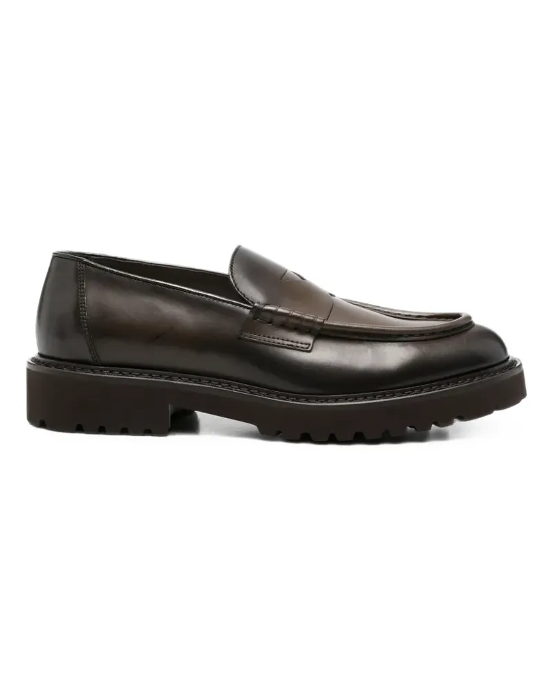 Doucal´s chunky-sole penny loafers - Braun Braun