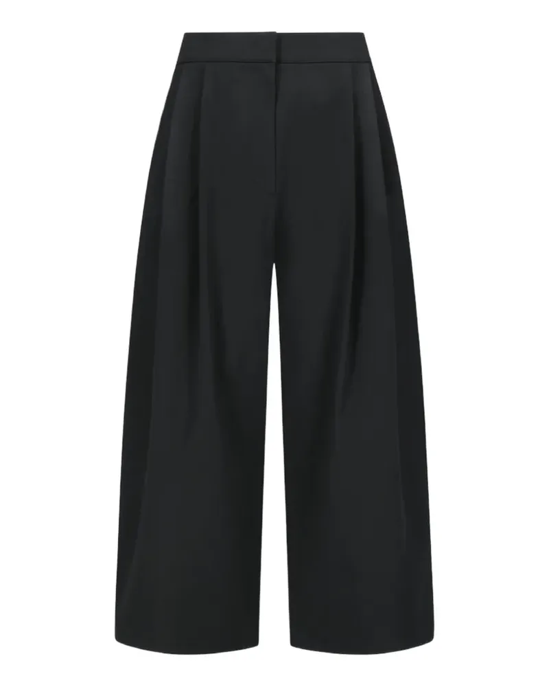 AMOMENTO double-pleated wide-leg trousers - Schwarz Schwarz