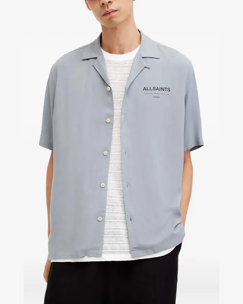 AllSaints Underground shirt - Blau Blau
