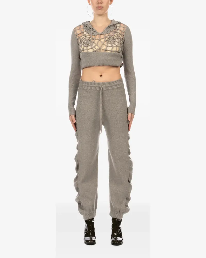 Isa Boulder ruched-detail track pants - Grau Grau