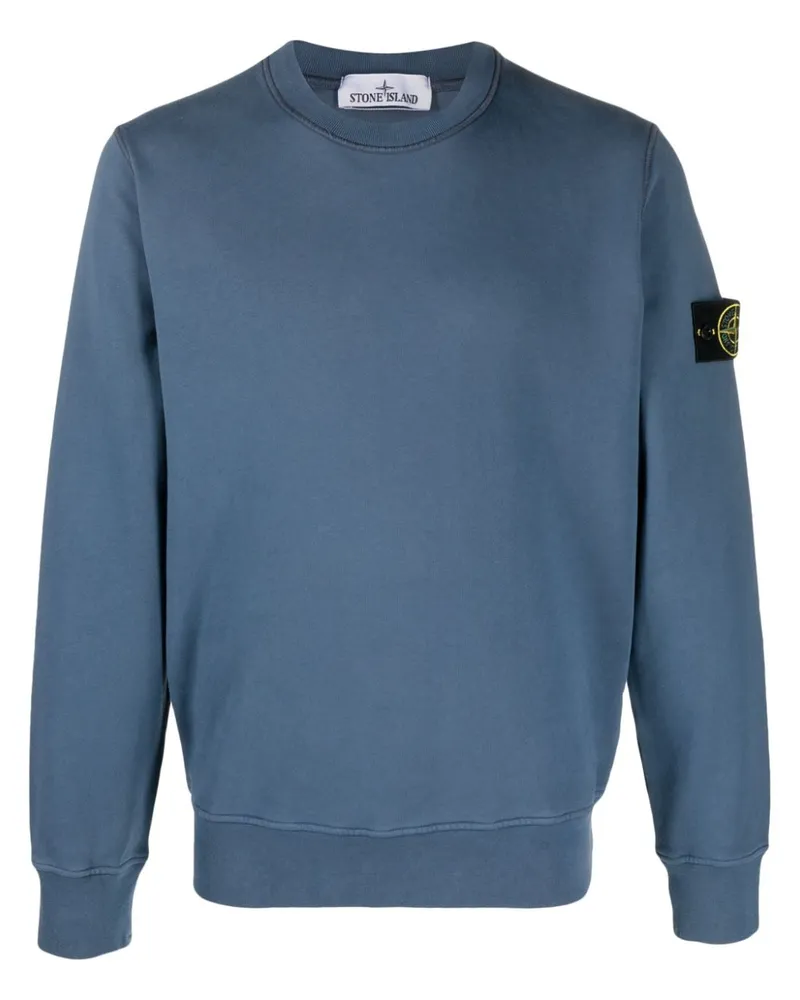 Stone Island Sweatshirt mit Kompass-Patch - Blau Blau