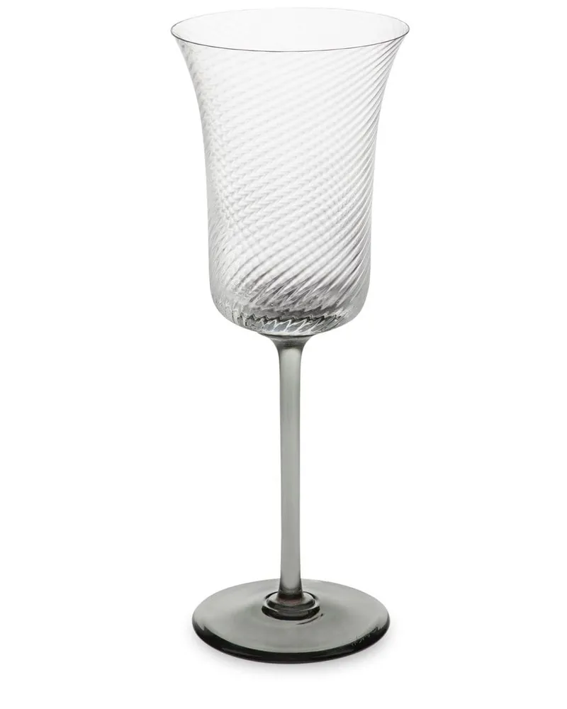 Dolce & Gabbana Weinglas aus Muranoglas - Weiß Weiß