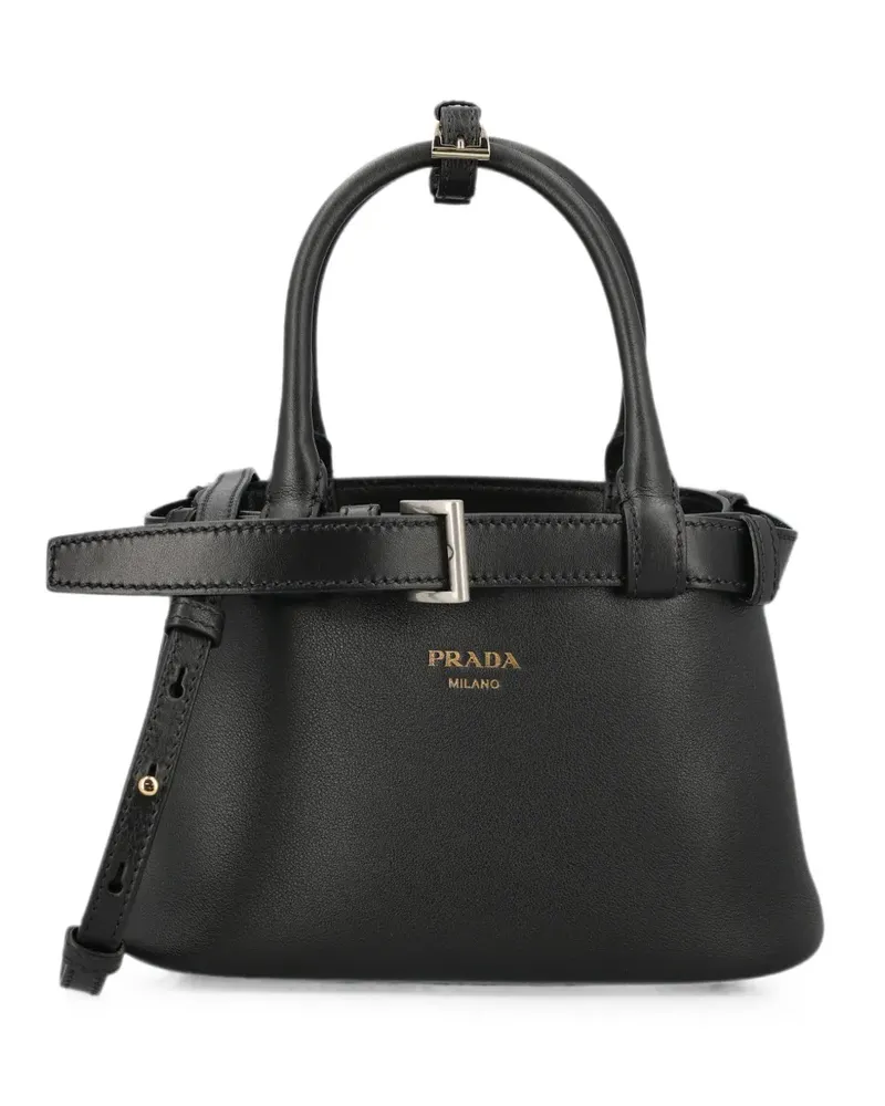 Prada Kleine Gürteltasche mit Schnalle - Schwarz Schwarz