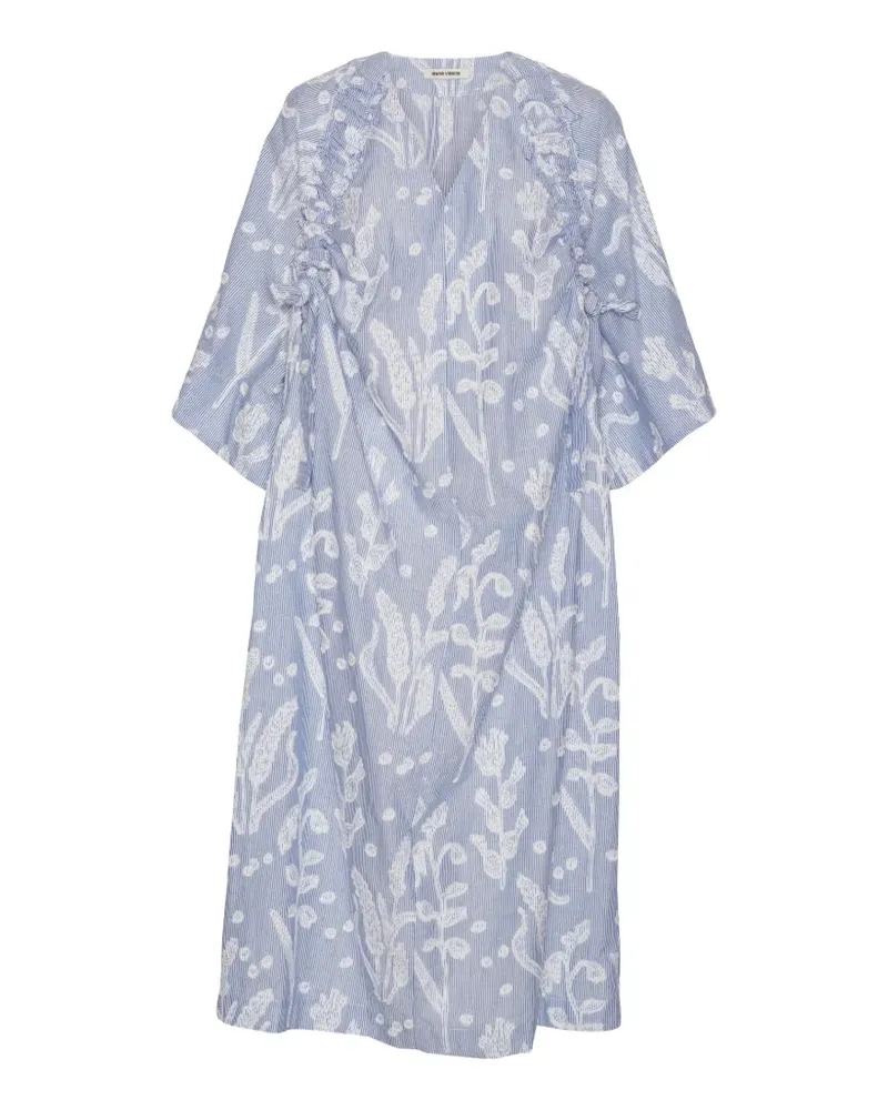 Henrik Vibskov Insurance Fil-Coupé-Kleid mit Blumen - Blau Blau