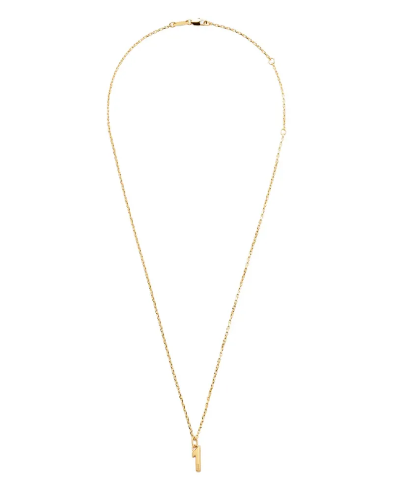 AMI Paris Halskette mit gehämmertem Anhänger - Gold Gold