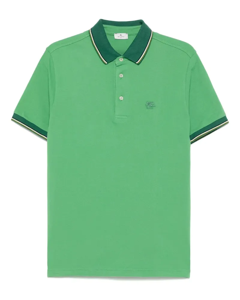 Etro Poloshirt mit Pegaso-Stickerei - Grün Grün
