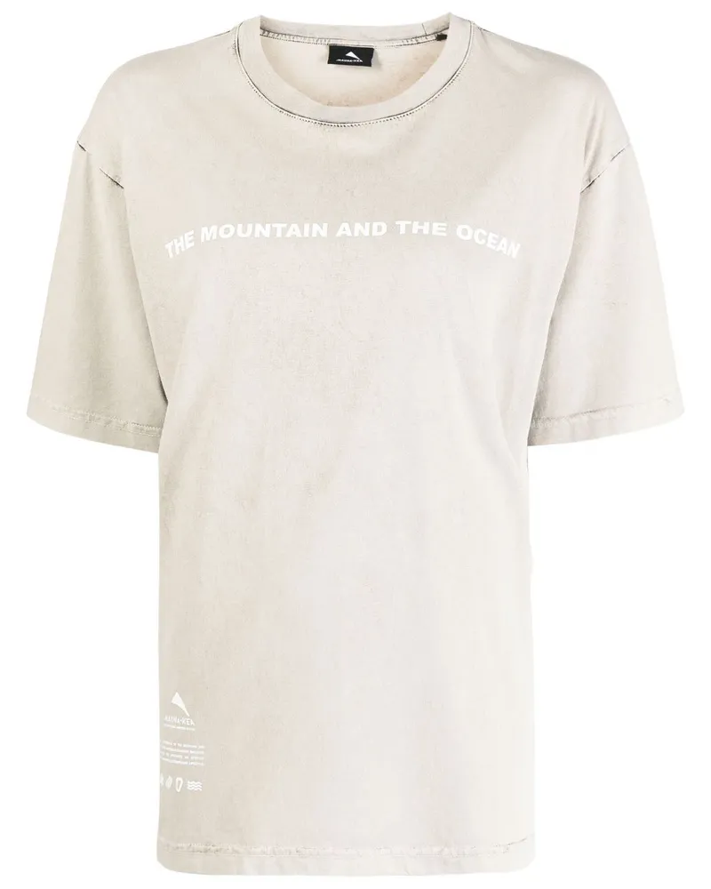 MAUNA KEA T-Shirt mit Slogan-Print - Braun Braun