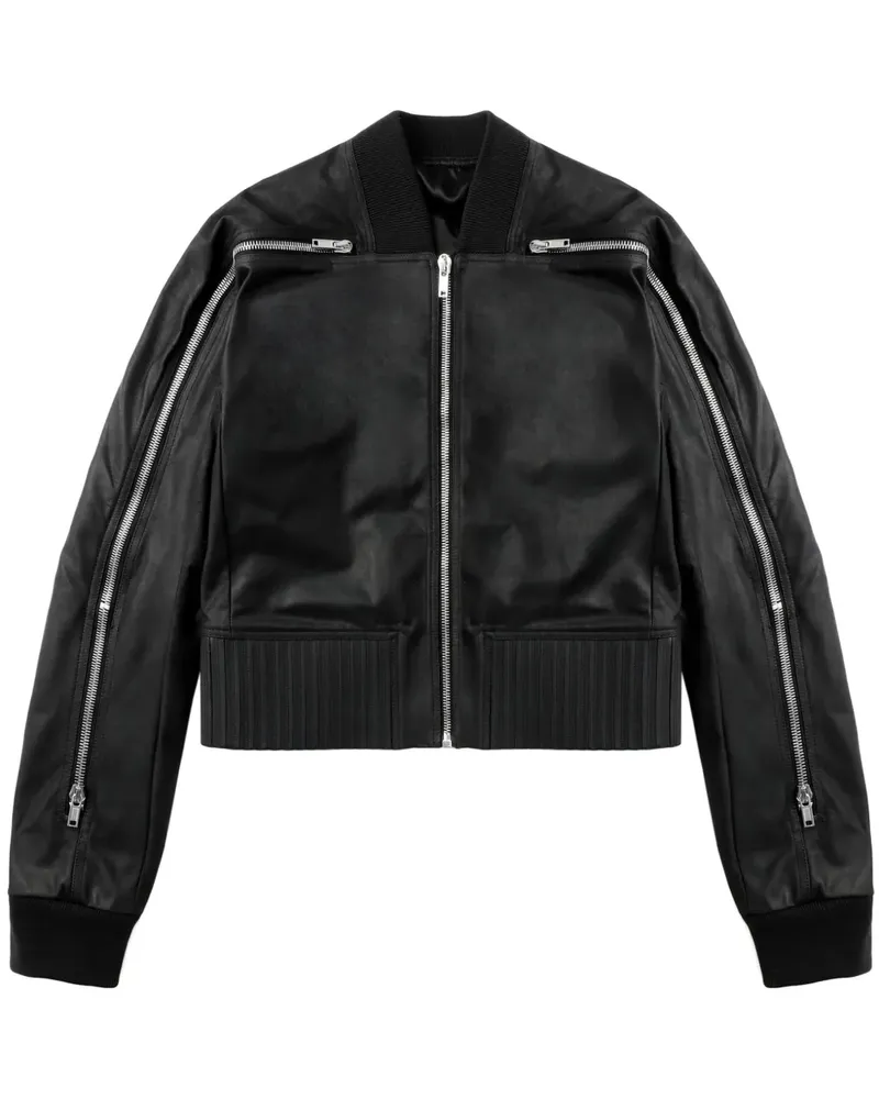 Rick Owens Bomberjacke aus Leder - Schwarz Schwarz