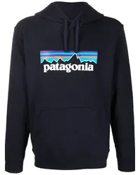 Patagonia Hoodie mit Logo-Print Blau