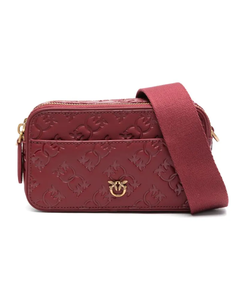 Pinko Mini Umhängetasche mit Logo-Prägung - Rot Rot