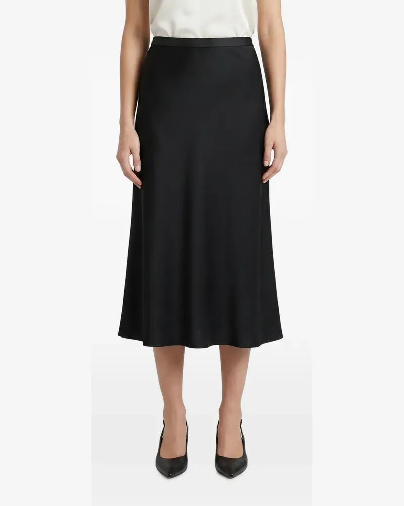 Brunello Cucinelli satin-finish midi skirt - Schwarz Schwarz