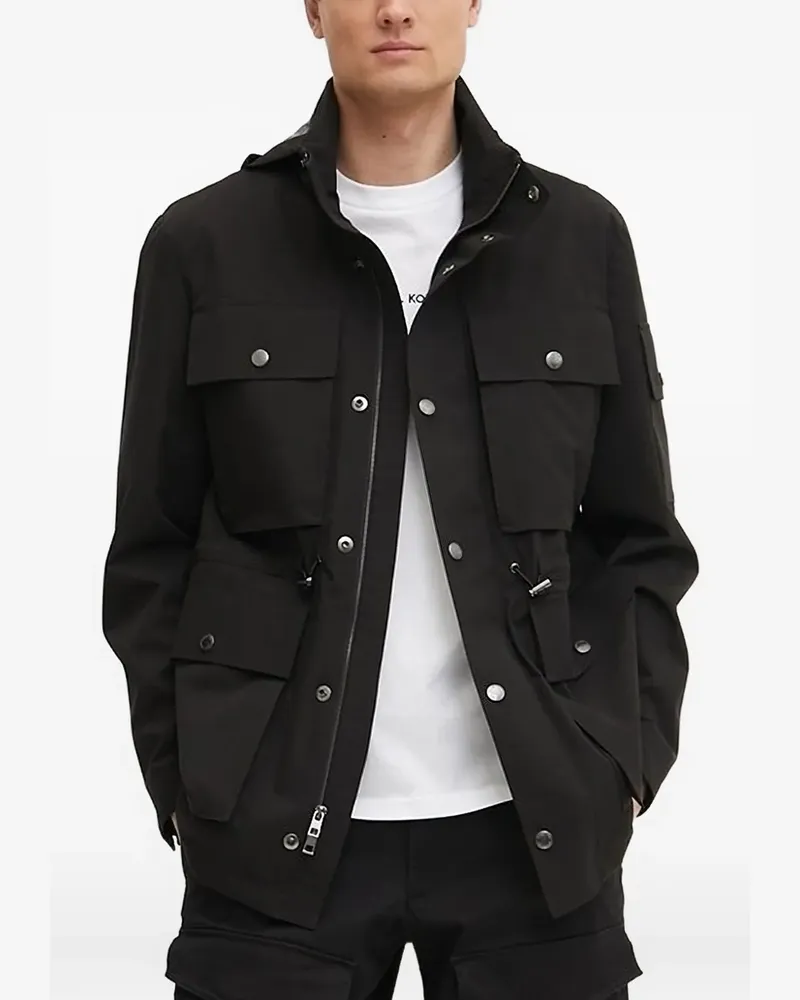 Michael Kors Kapuzenjacke mit Kordelzug - Schwarz Schwarz