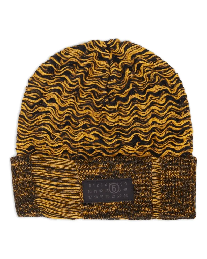 Maison Margiela Beanie mit Jacquardmuster - Gelb Gelb