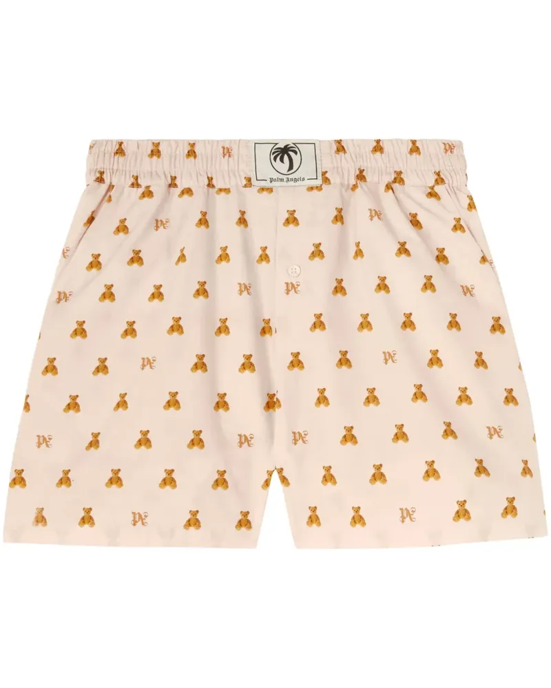 Palm Angels Mini Bear Monogram Shorts - Rosa Rosa