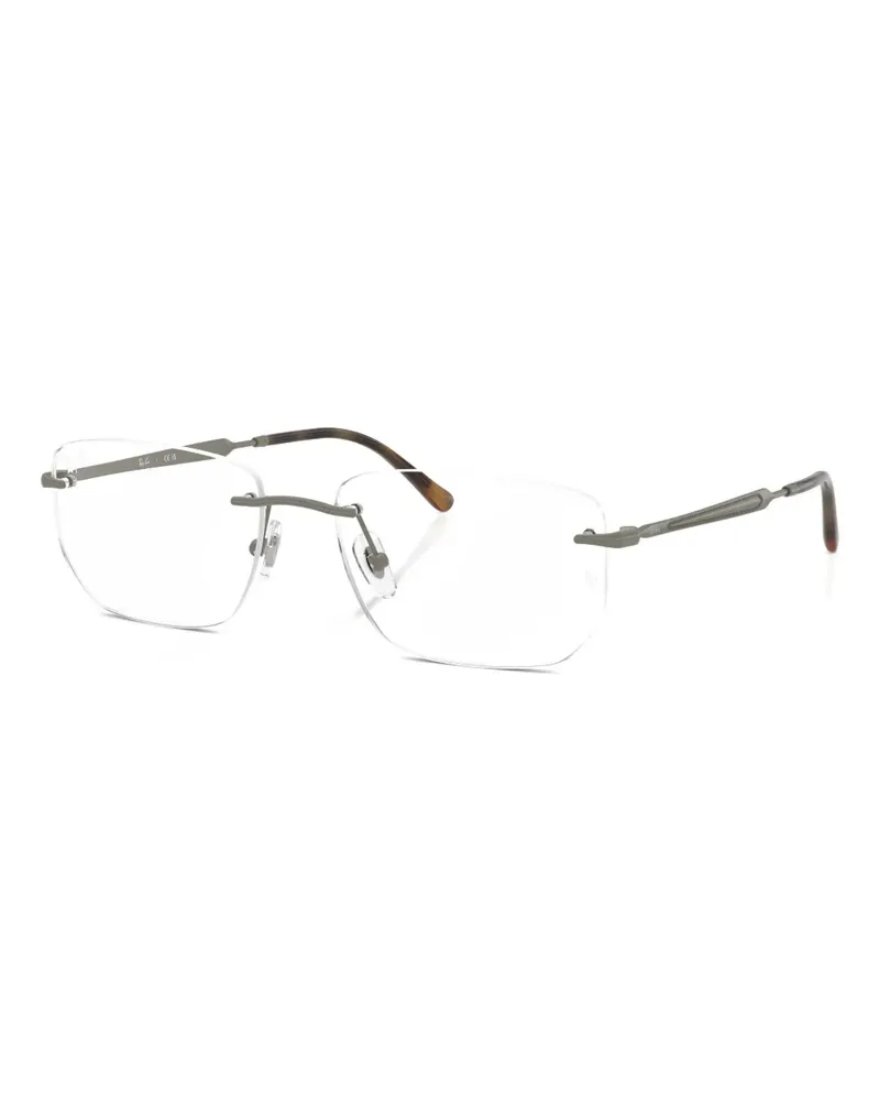 Ray Ban Brille mit eckigem Gestell - Silber Silber