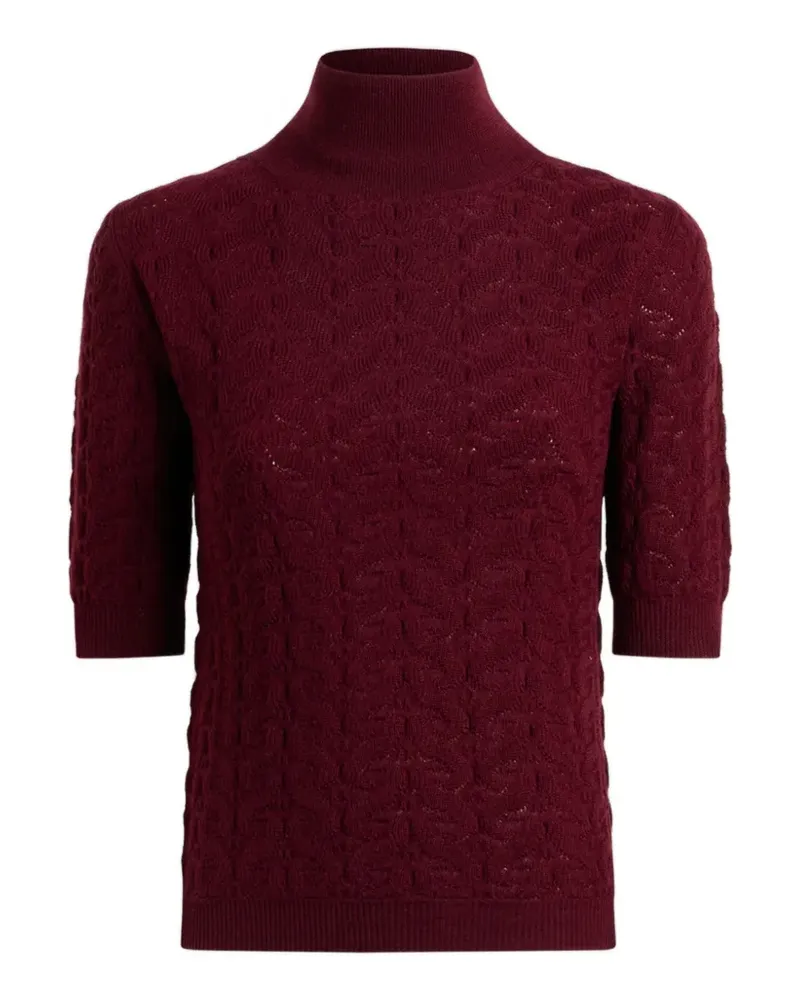 Etro cable-knit turtleneck sweater - Rot Rot