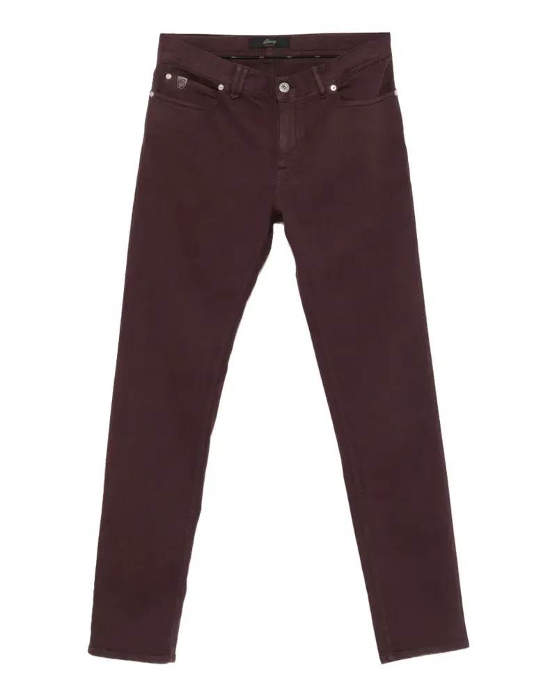 Brioni Gerade Meribel Jeans mit Logo-Patch - Violett Violett