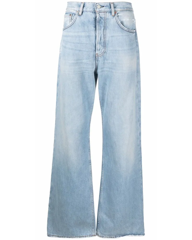 Acne Studios Gerade Jeans in Distressed-Optik - Blau Blau