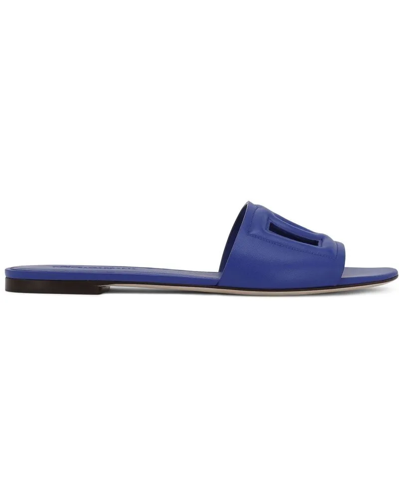 Dolce & Gabbana Pantoletten mit DG-Logo - Blau Blau