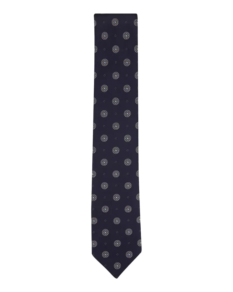 Ermenegildo Zegna Krawatte mit geometrischem Print - Blau Blau