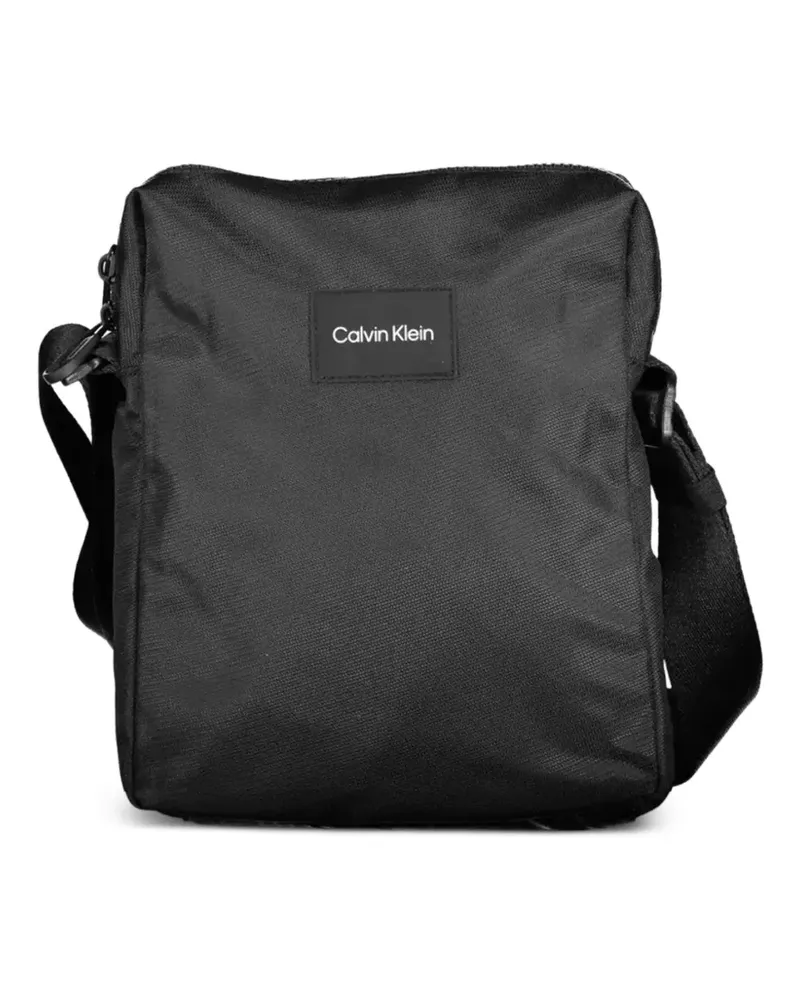 Calvin Klein logo-patch messenger bag - Schwarz Schwarz