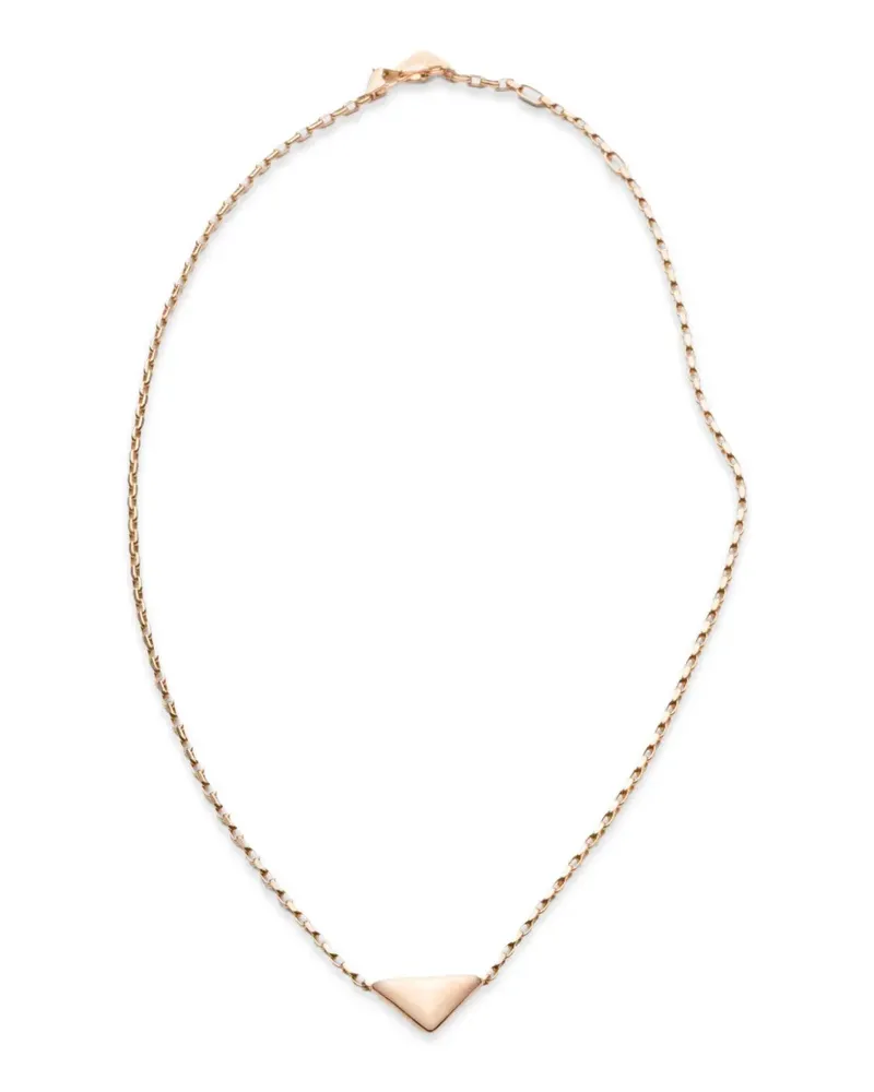 Prada Eternal Gold nano triangle pendant necklace Gold