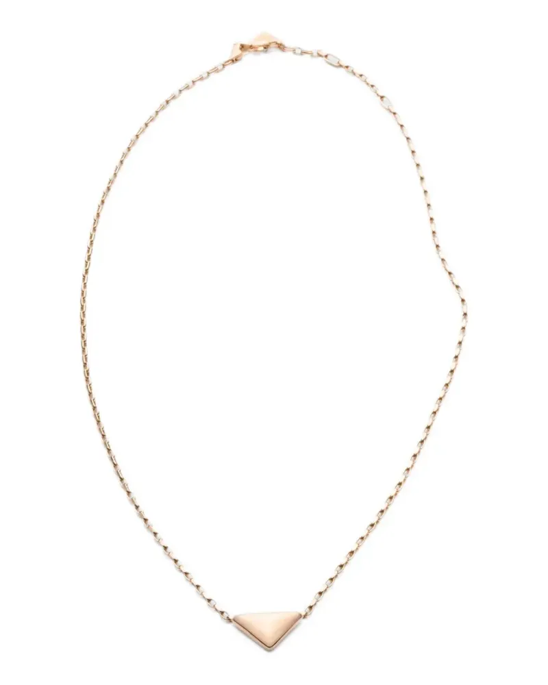 Prada Eternal Gold nano triangle pendant necklace Gold