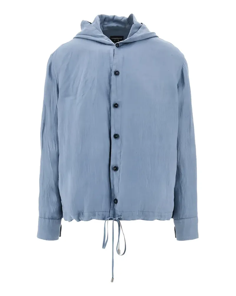 Emporio Armani drawstring-hem hooded jacket - Blau Blau
