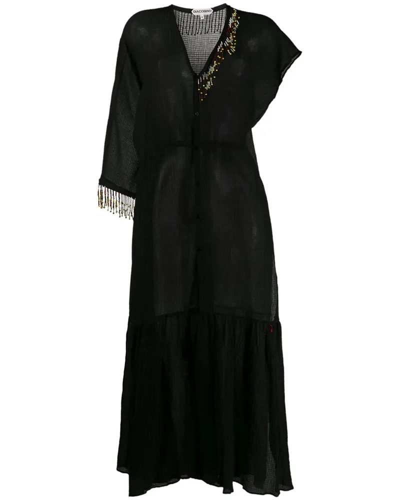 Giacobino Hemdkleid mit Perlen - Schwarz Schwarz