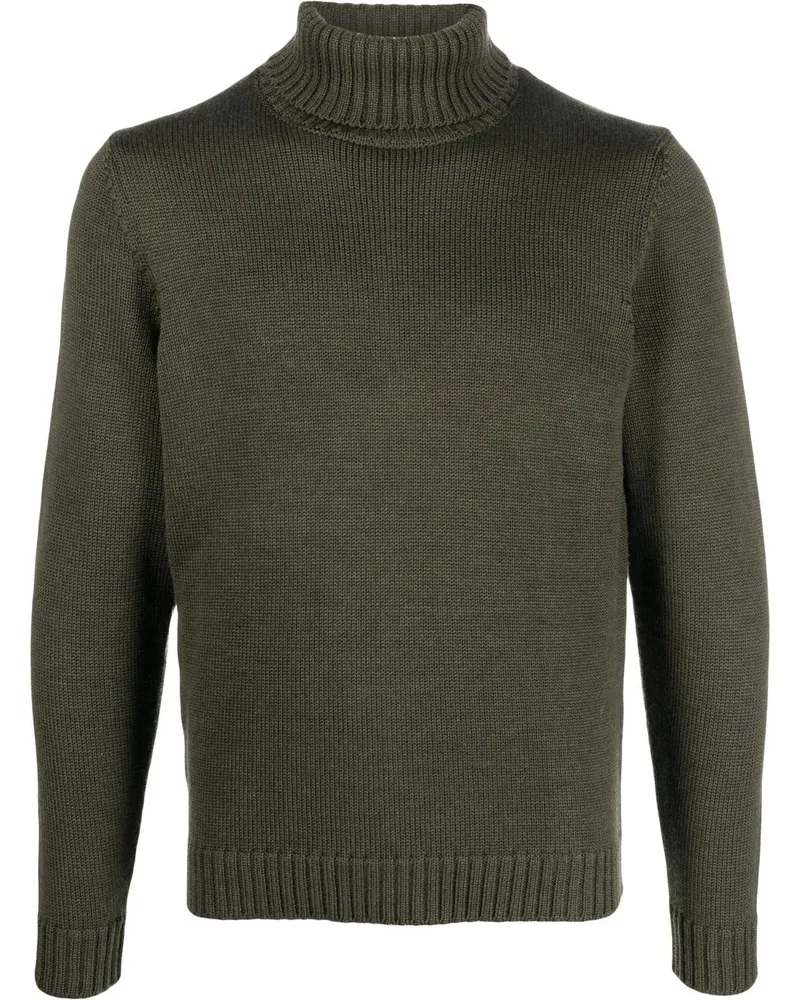 Zanone Klassischer Rollkragenpullover - Grün Grün