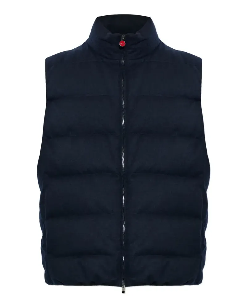 Kiton padded gilet - Blau Blau